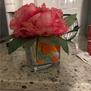 NWT Pink Peony Artificial Arrangement in Vase